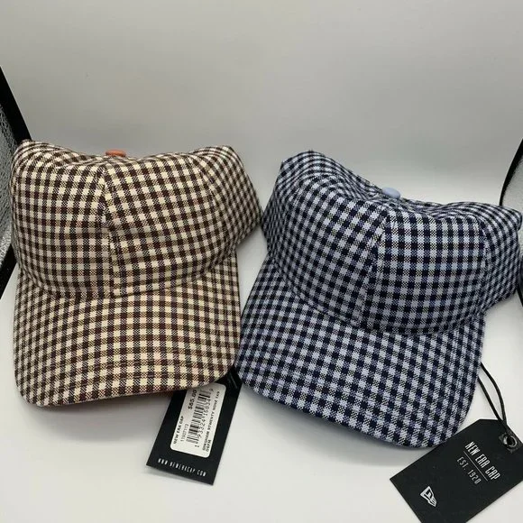 LOT 2 Gingham 9Twenty New Era Hat Strapback SRP$65 - Picture 1 of 12